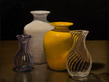 Pottery and glass vases