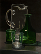 Carafe, pitcher and glasses